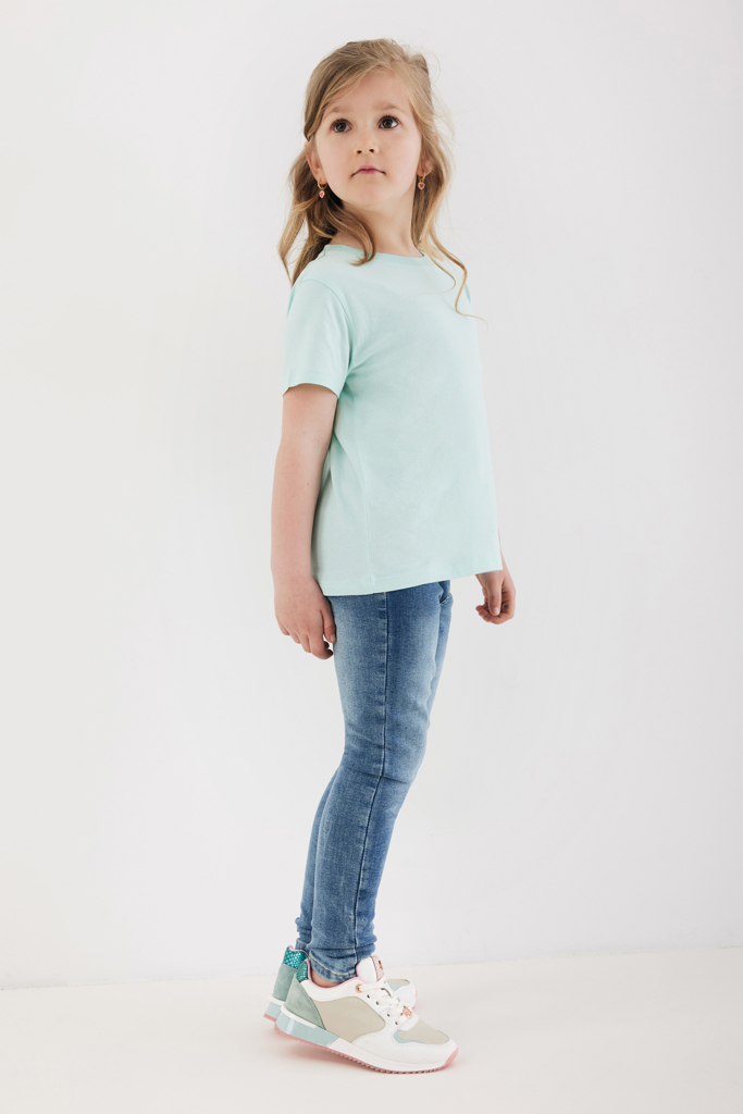 Koli kids lightweight recycled cotton t-shirt, crushed mint
