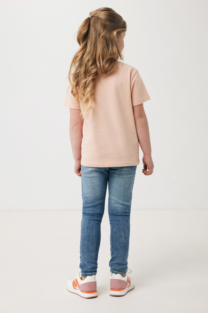 T-shirt da bambino Koli in cotone riciclato, peach nectar