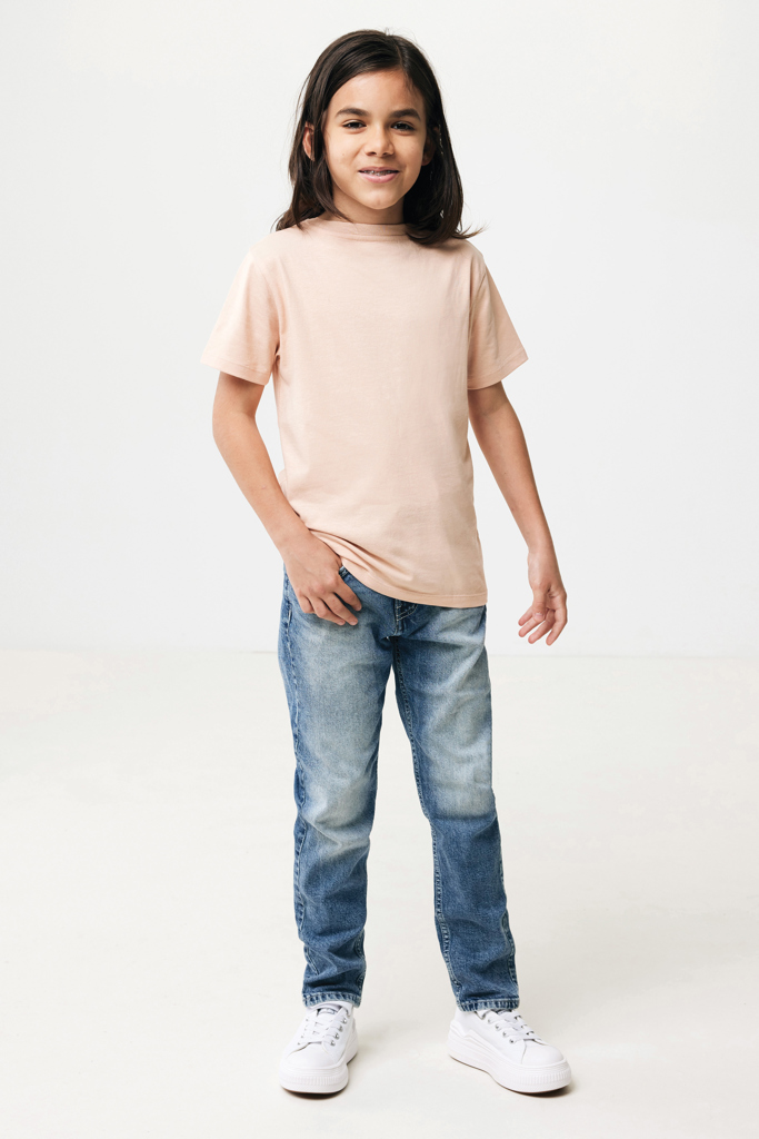 T-shirt da bambino Koli in cotone riciclato, peach nectar