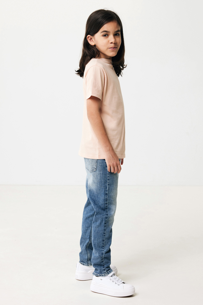 T-shirt da bambino Koli in cotone riciclato, peach nectar