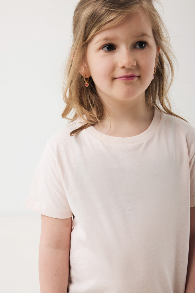 Koli kids lightweight recycled cotton t-shirt, cloud pink