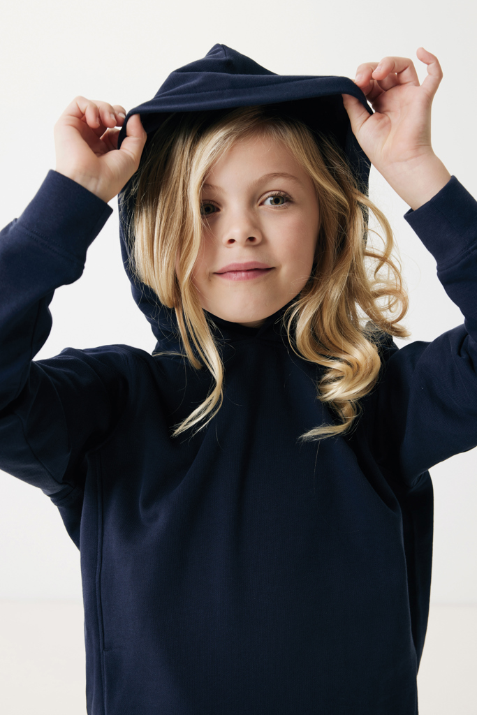 Yengo Sudadera Capucha Infantil Algodón Reciclado, azul mari