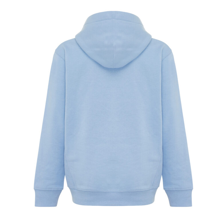 Yengo kids recycled cotton hoodie with sidepockets, sky blue