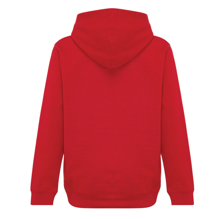 Yengo kids recycled cotton hoodie with sidepockets, red