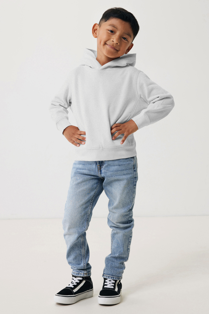 Yengo kids recycled cotton hoodie with sidepockets, light he