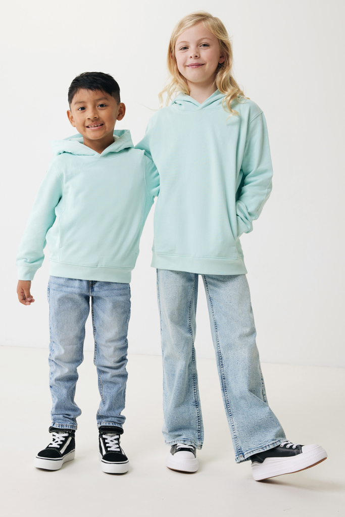 Yengo kids recycled cotton hoodie with sidepockets, crushed