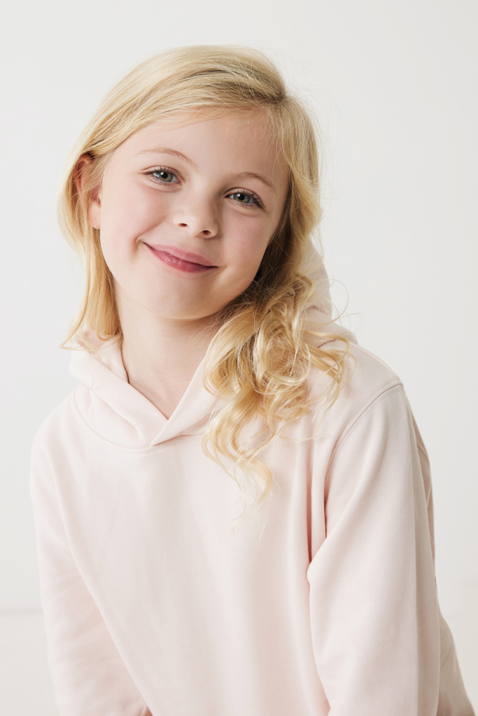 Yengo kids recycled cotton hoodie with sidepockets, cloud pi