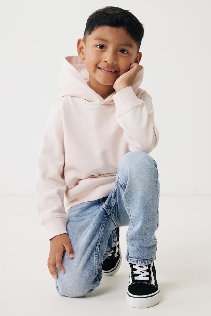 Yengo kids recycled cotton hoodie with sidepockets, cloud pi