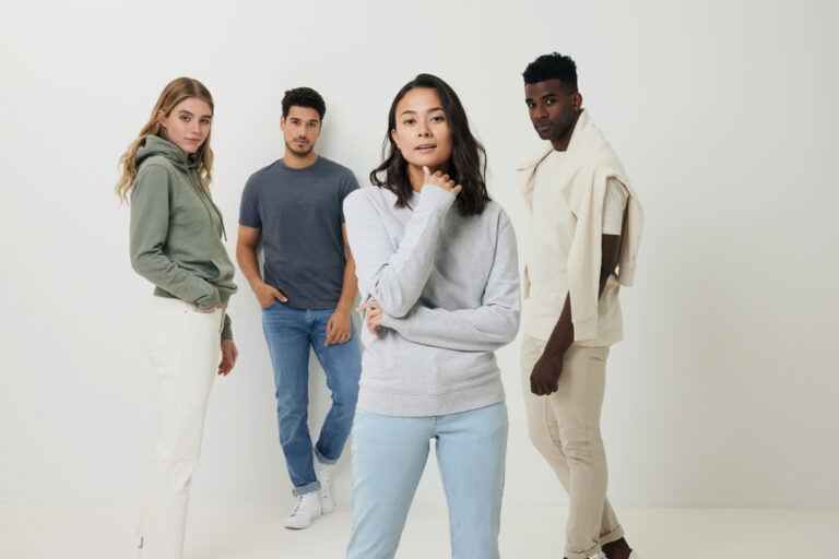 T-shirt en coton recyclé non teinté Manuel, heather grey