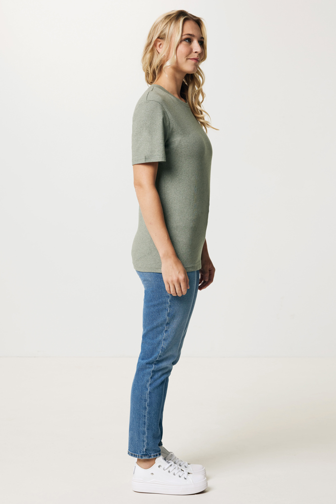 T-shirt Manuel in cotone riciclato non tinto, heather green