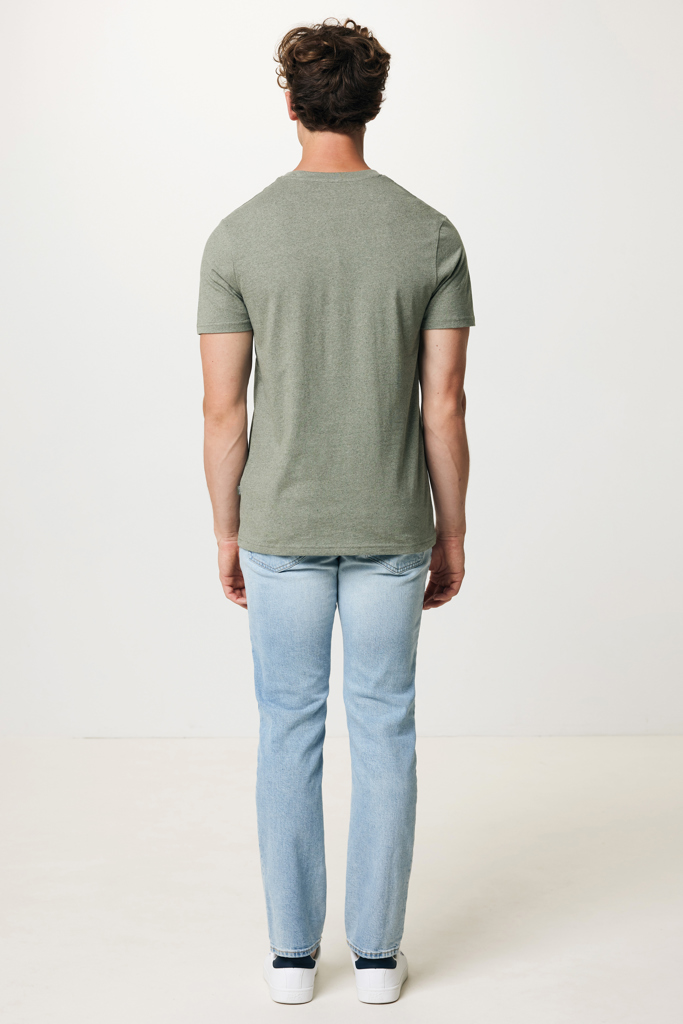 T-shirt Manuel in cotone riciclato non tinto, heather green