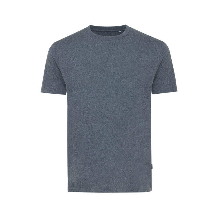 T-shirt Manuel in cotone riciclato non tinto, heather navy