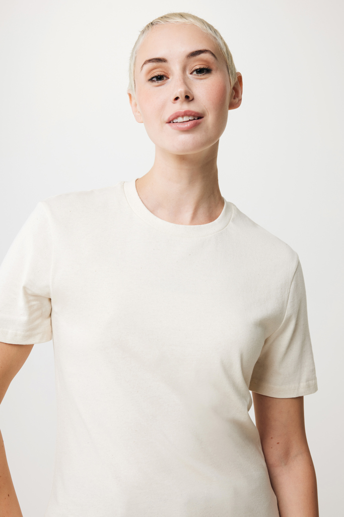 Manuel gerecycled katoen t-shirt ongeverfd, natural raw