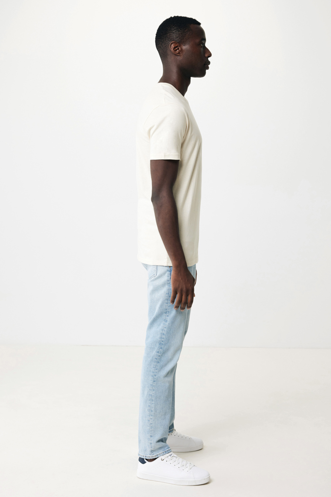 Manuel gerecycled katoen t-shirt ongeverfd, natural raw