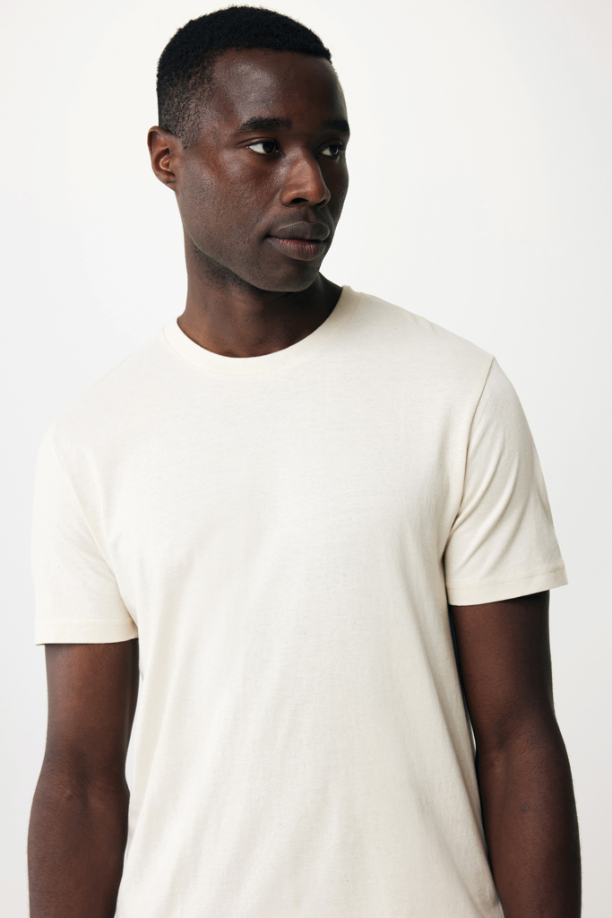 Manuel gerecycled katoen t-shirt ongeverfd, natural raw