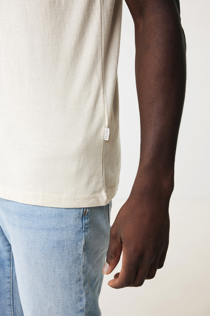 Manuel gerecycled katoen t-shirt ongeverfd, natural raw
