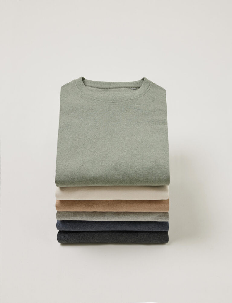 Manuel gerecycled katoen t-shirt ongeverfd, natural raw