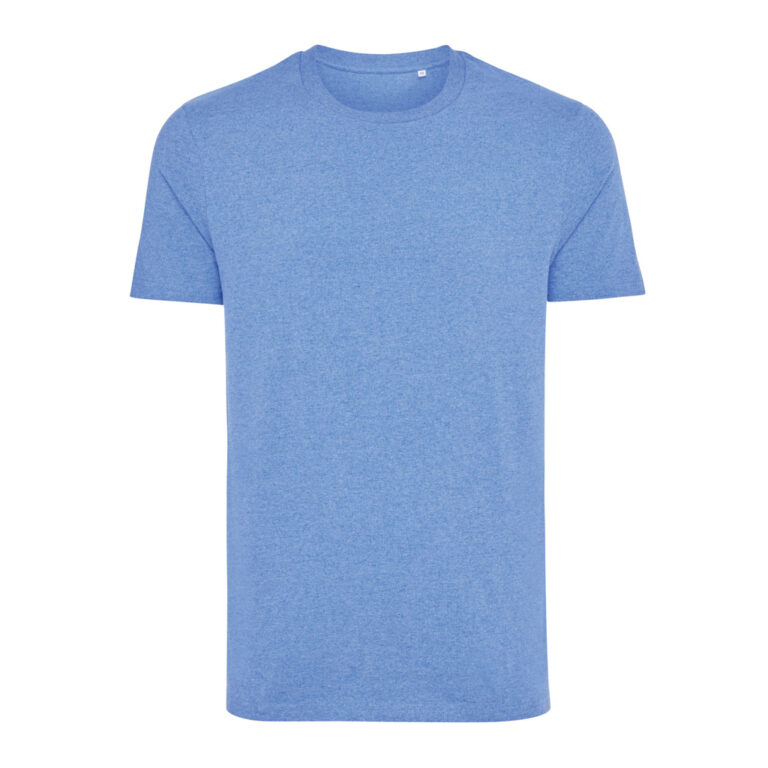 Manuel gerecycled katoen t-shirt ongeverfd, heather blue