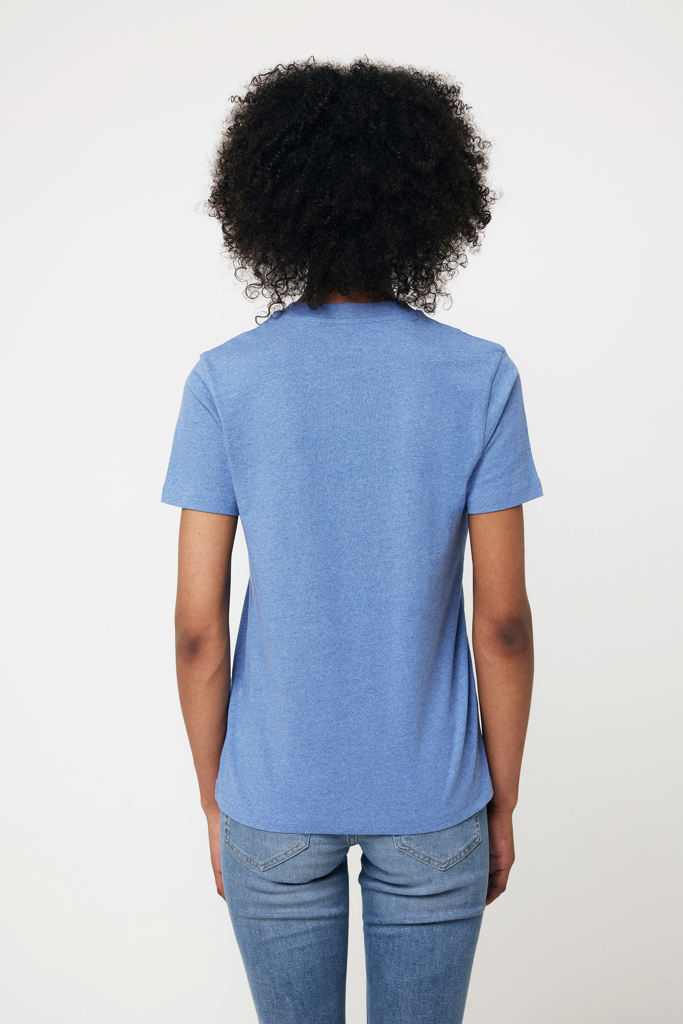Manuel gerecycled katoen t-shirt ongeverfd, heather blue