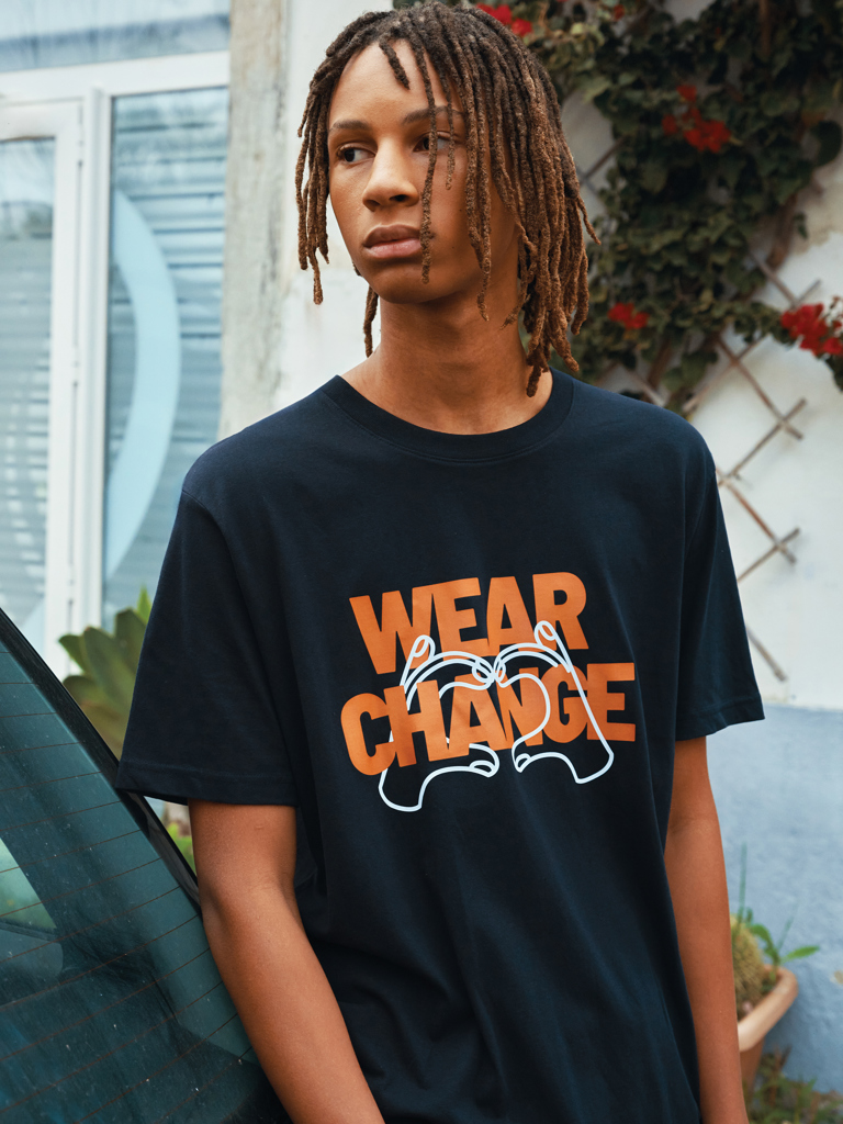 Kakadu relaxed gerecycled katoen t-shirt, donkerblauw