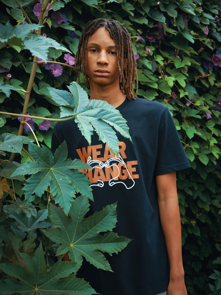 Kakadu relaxed gerecycled katoen t-shirt, donkerblauw