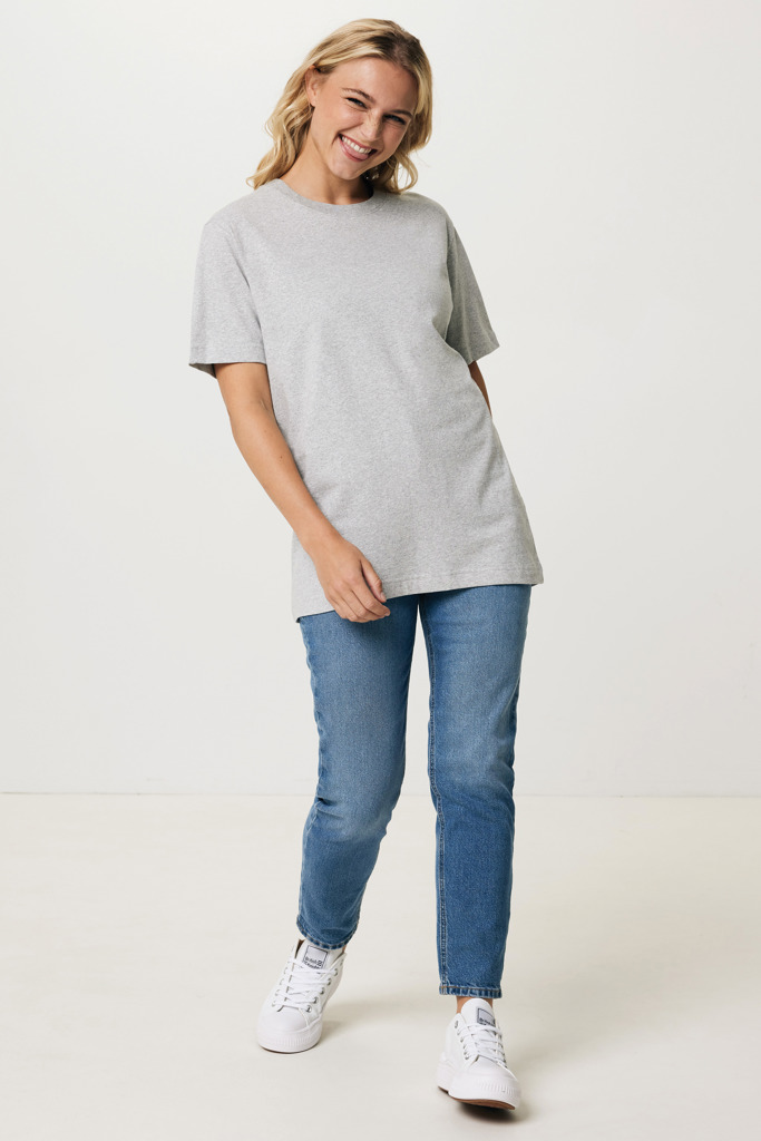 Kakadu relaxed T-Shirt aus recycelter Baumwolle, heather gre