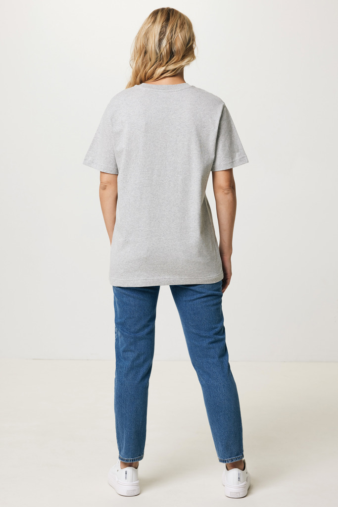 Kakadu relaxed T-Shirt aus recycelter Baumwolle, heather gre