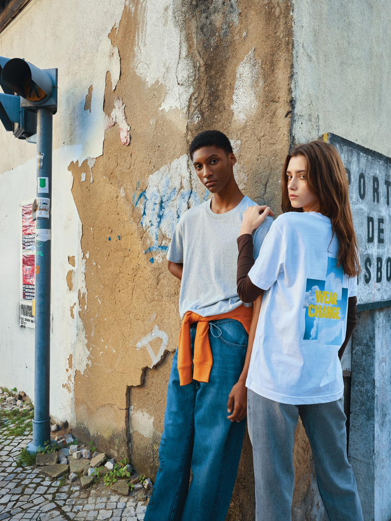 Kakadu relaxed T-Shirt aus recycelter Baumwolle, heather gre