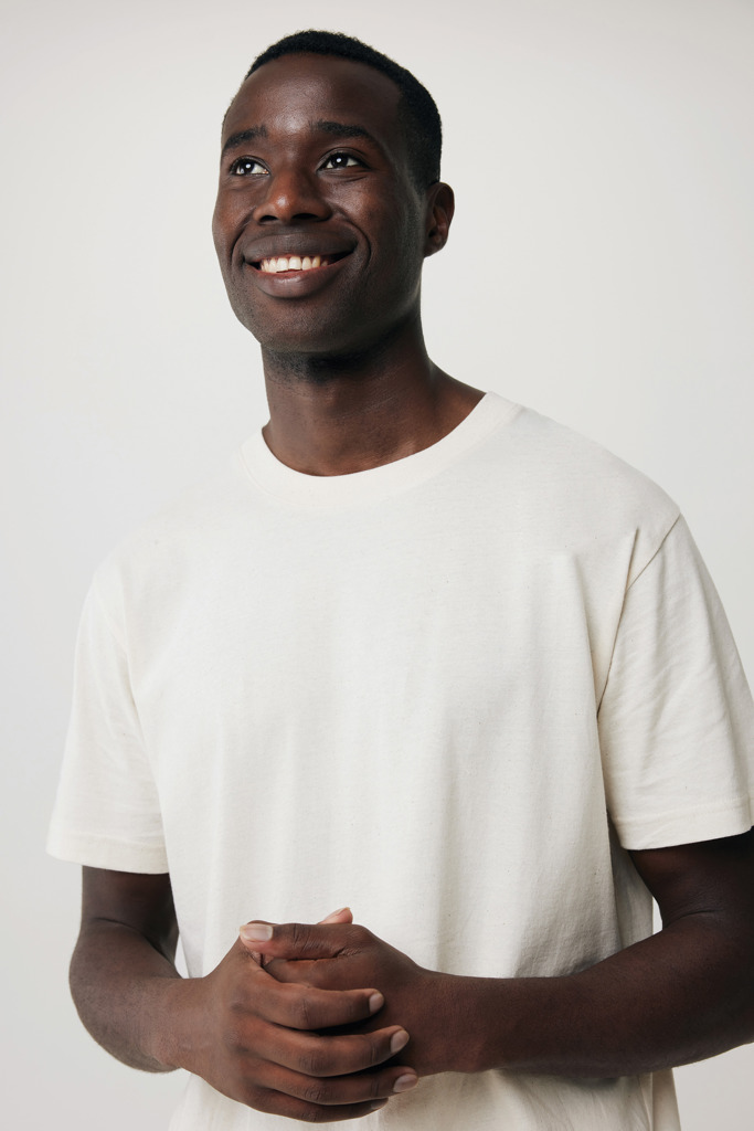 T-shirt Kakadu relaxed fit in cotone riciclato, natural raw