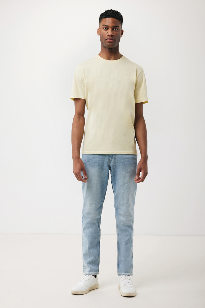 Sierra lättvikt t-shirt i återvunnen bomull, cream yellow