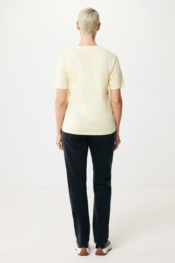 Sierra lättvikt t-shirt i återvunnen bomull, cream yellow