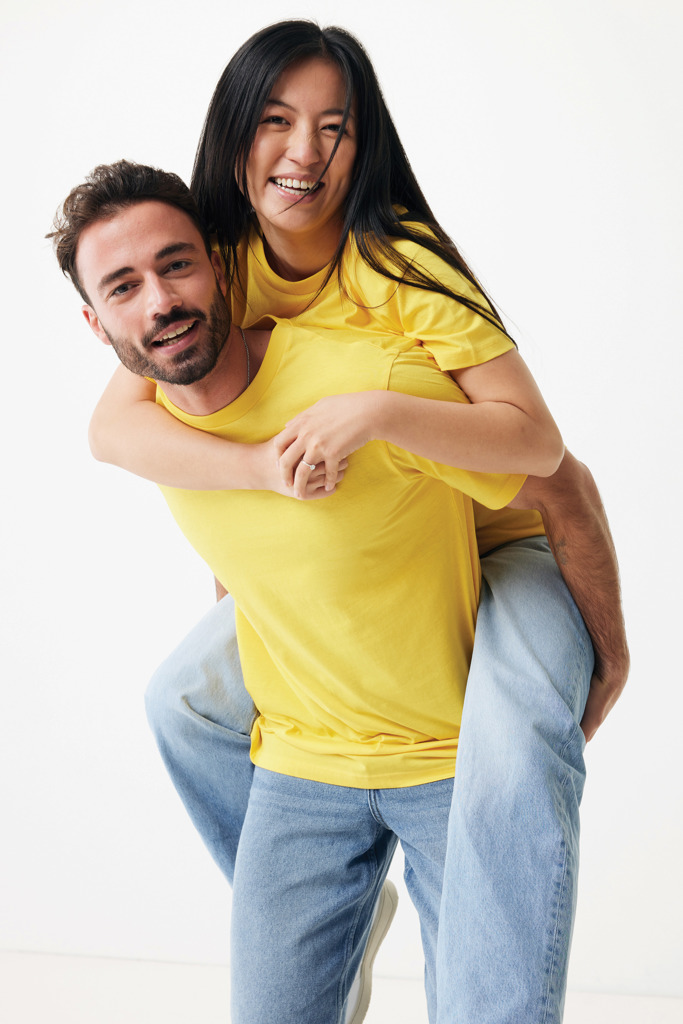 Sierra lättvikt t-shirt i återvunnen bomull, gul
