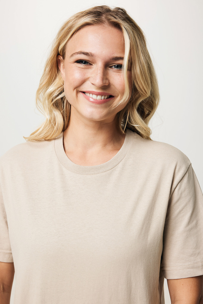 T-shirt coupe boxy en coton recyclé Teide, desert