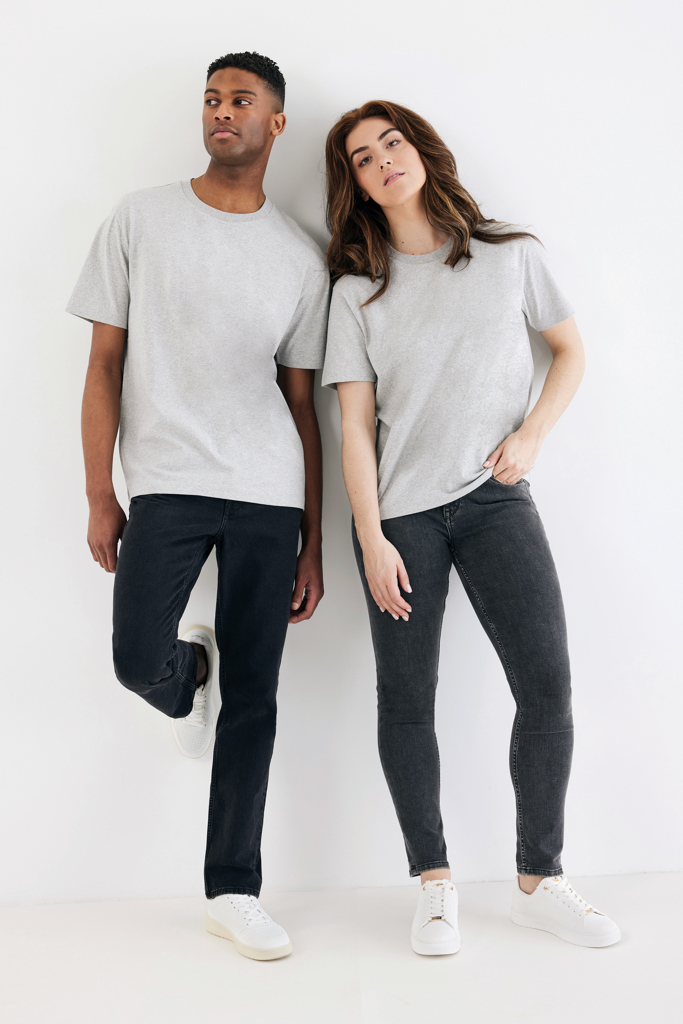 Teide recycled cotton t-shirt, heather grey