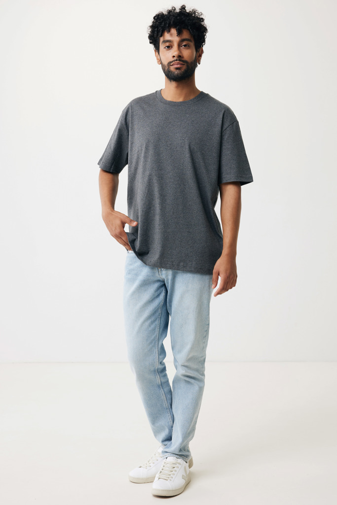 Teide Camiseta Boxy Fit Algodón Reciclado, heather anthracit