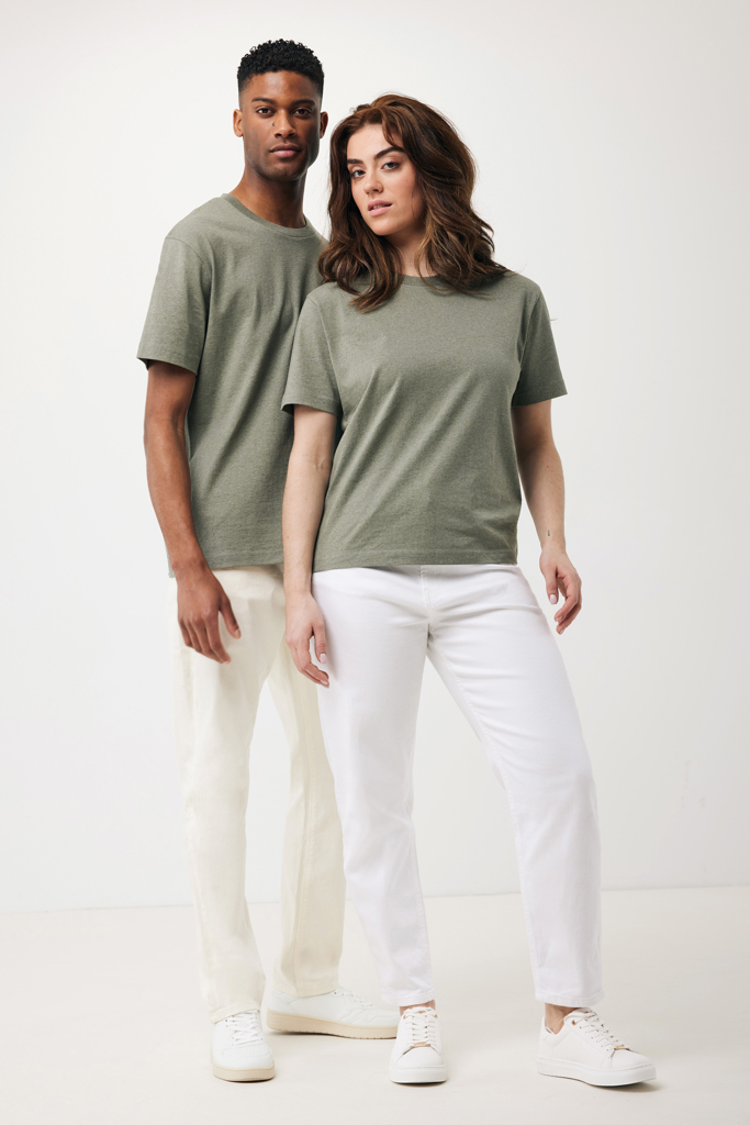 Teide recycled cotton t-shirt, heather green