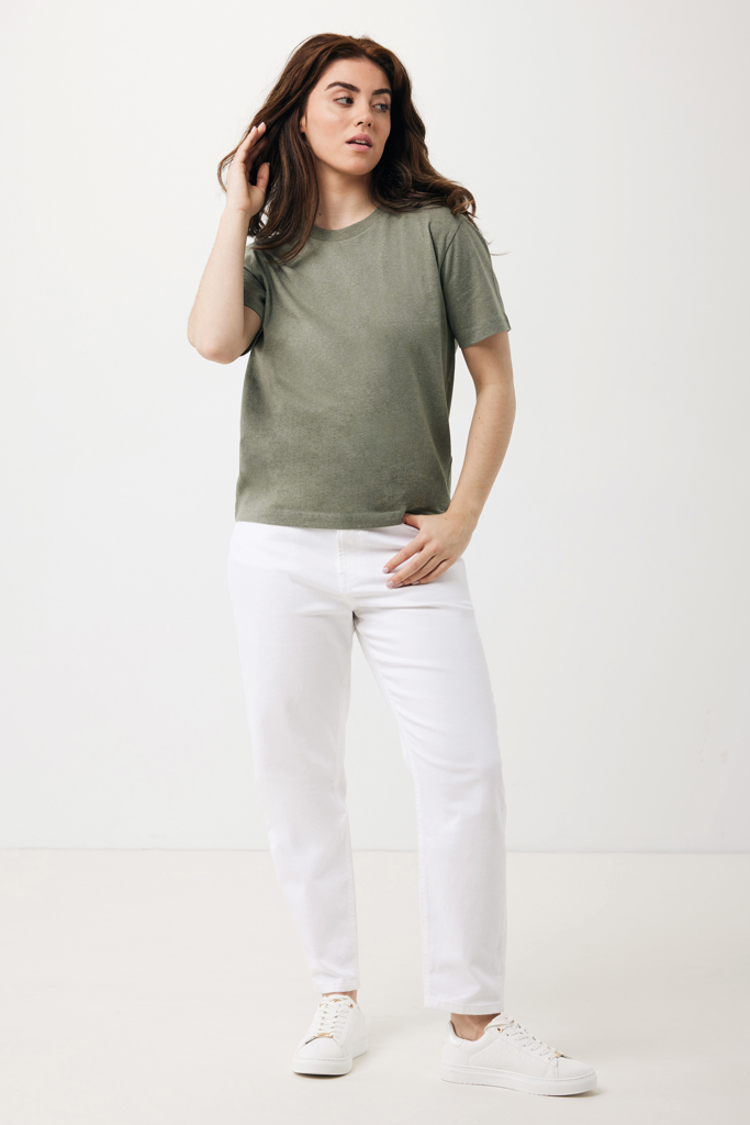 Teide recycled cotton t-shirt, heather green