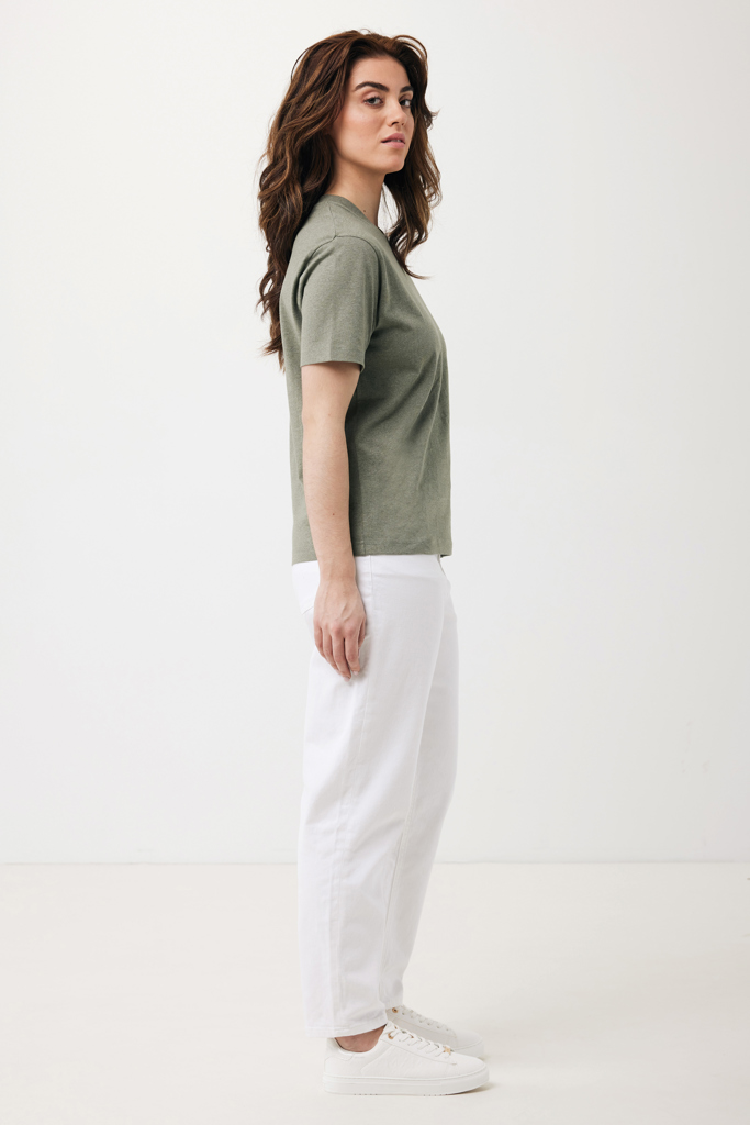 Teide recycled cotton t-shirt, heather green