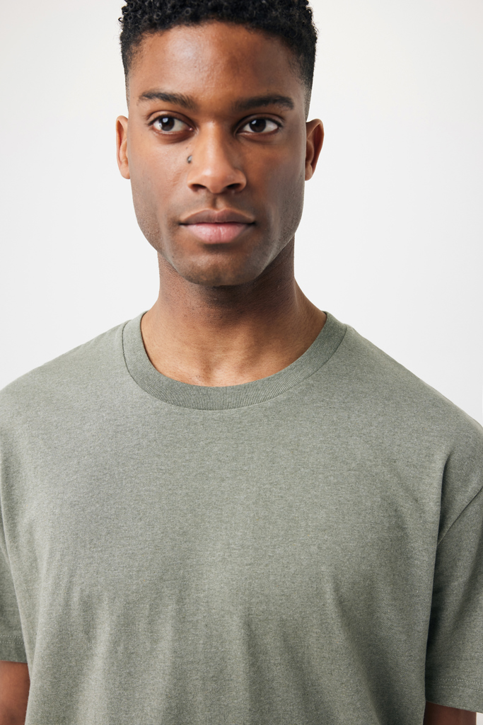 Teide recycled cotton t-shirt, heather green