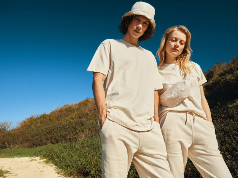 Teide gerecycled katoen t-shirt, natural raw