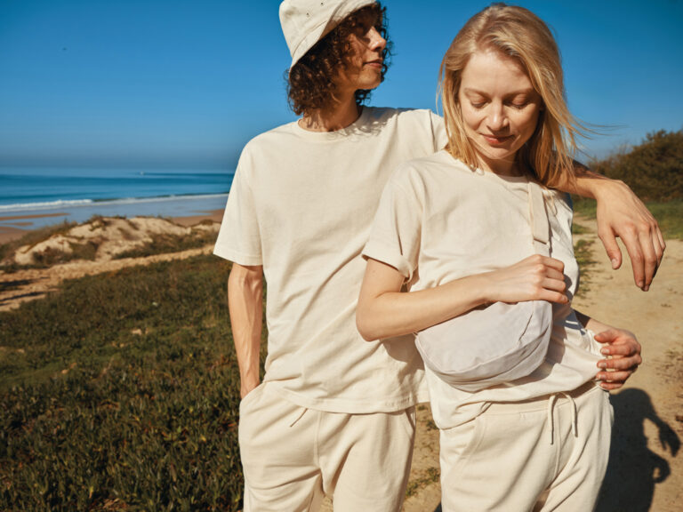 Teide gerecycled katoen t-shirt, natural raw