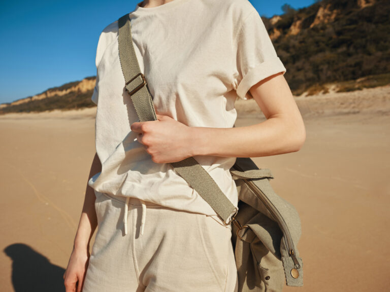 Teide gerecycled katoen t-shirt, natural raw