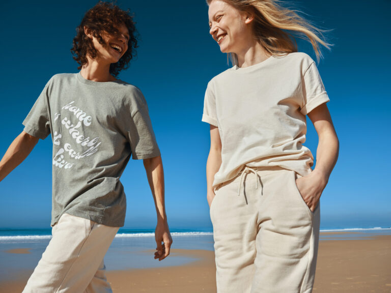 Teide gerecycled katoen t-shirt, natural raw