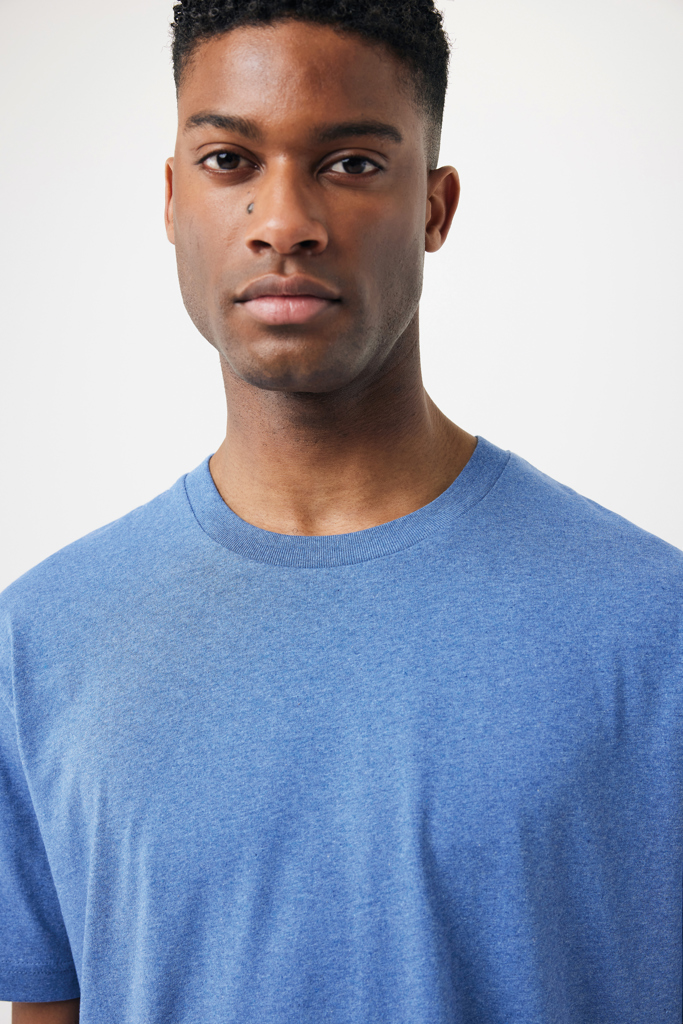 Teide gerecycled katoen t-shirt, heather blue
