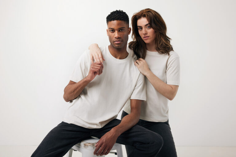 Teide recycled cotton t-shirt, ivory white