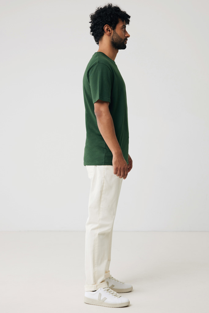 Brett t-shirt i återvunnen bomull, forest green