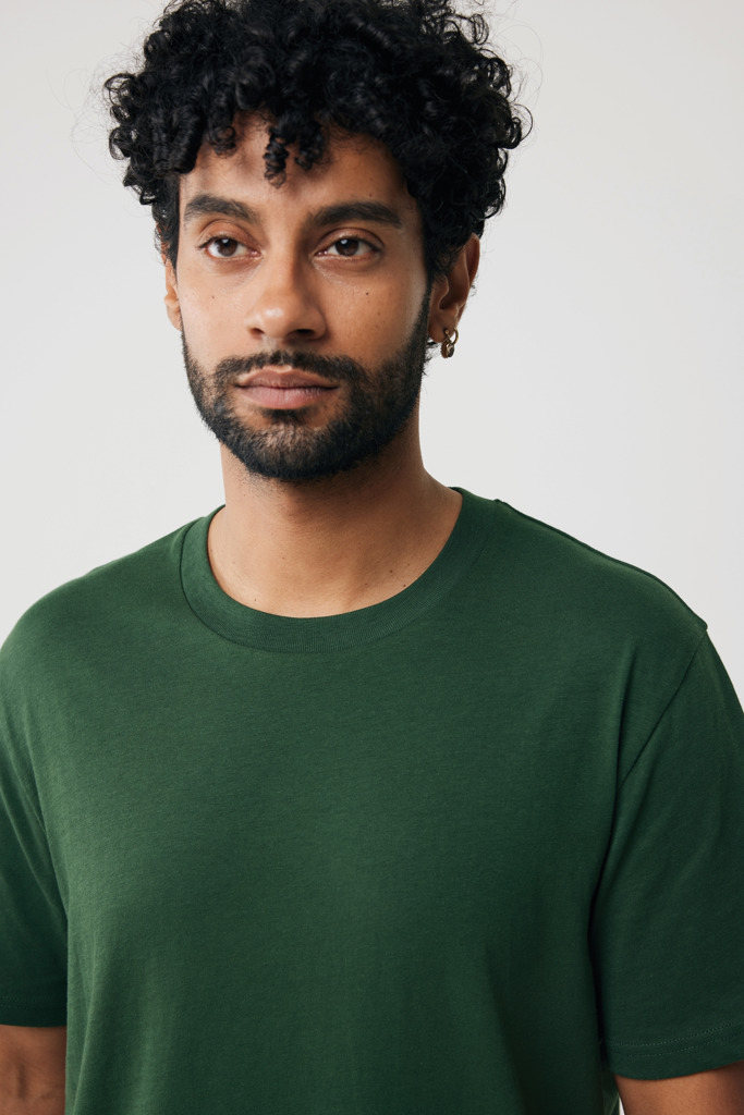 Brett t-shirt i återvunnen bomull, forest green
