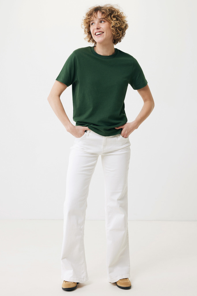 Brett t-shirt i återvunnen bomull, forest green