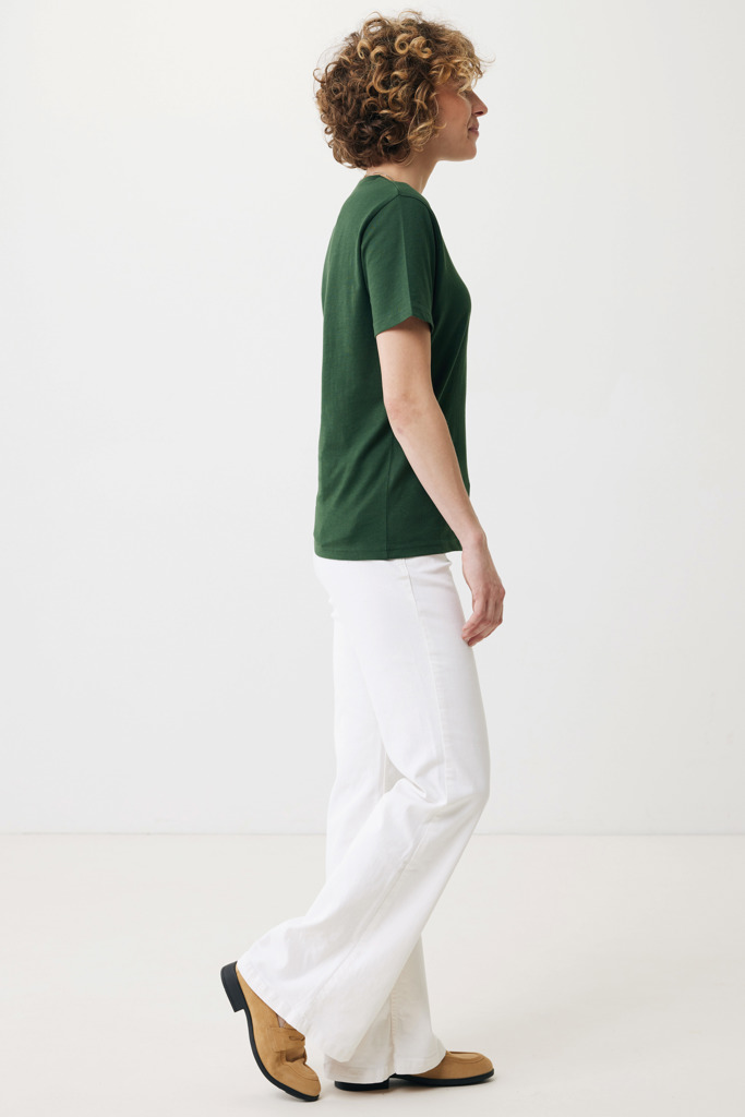 Brett t-shirt i återvunnen bomull, forest green