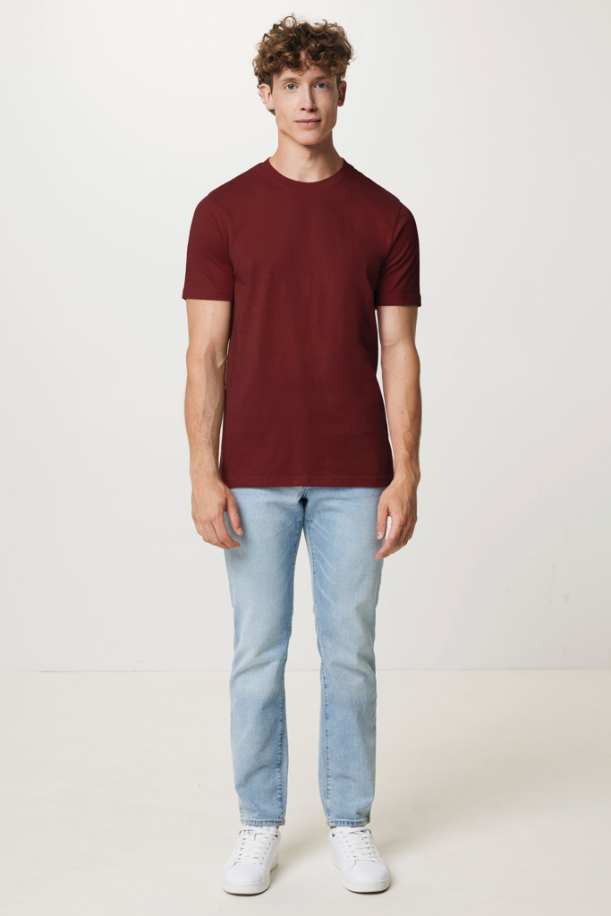 Brett recycled cotton t-shirt, burgundy